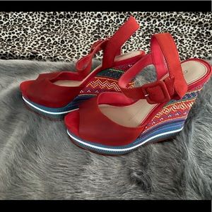 Gianni Bini beaded wedge sandals